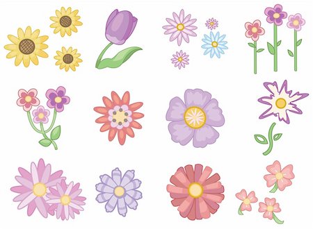 cartoon flower icon Stock Photo - Budget Royalty-Free & Subscription, Code: 400-04337818