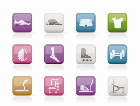 simsearch:400-04374423,k - sports equipment and objects icons - vector icon set 1 Stock Photo - Budget Royalty-Free & Subscription, Code: 400-04337864