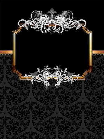 ornate frame,  this illustration may be useful as designer work Stock Photo - Budget Royalty-Free & Subscription, Code: 400-04337897