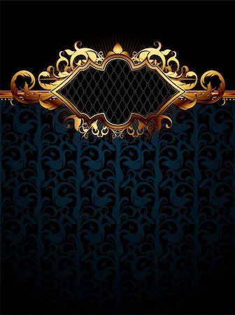 ornate frame,  this illustration may be useful as designer work Stock Photo - Budget Royalty-Free & Subscription, Code: 400-04337892