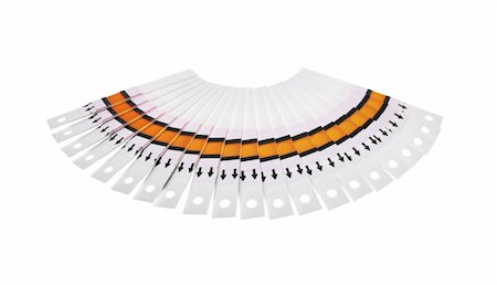 fantail - Fan of the test strips on a white background Stock Photo - Budget Royalty-Free & Subscription, Code: 400-04337920