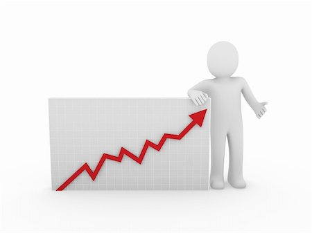 simsearch:400-08159289,k - 3d human arrow growth success business red diagram Stockbilder - Microstock & Abonnement, Bildnummer: 400-04338099