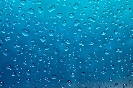 Close up of fresh blue drops of water Stock Photo - Budget Royalty-Free & Subscription, Code: 400-04338128