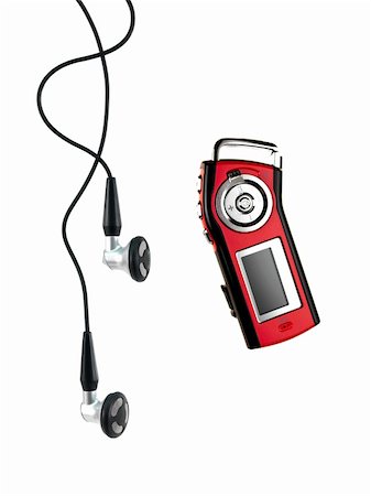 Music earphones isolated against a white background Photographie de stock - Aubaine LD & Abonnement, Code: 400-04338212