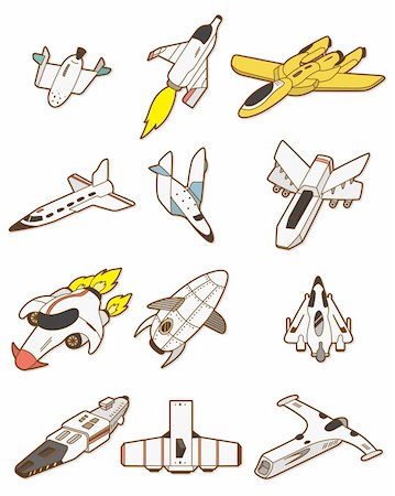 person in aerospace - cartoon spaceship icon Stock Photo - Budget Royalty-Free & Subscription, Code: 400-04338283