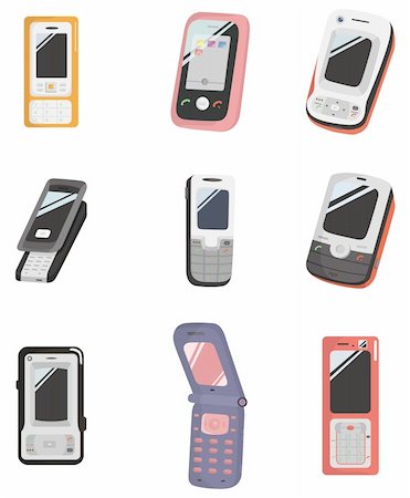 simsearch:400-04511025,k - cartoon Mobile phone icon Stock Photo - Budget Royalty-Free & Subscription, Code: 400-04338293