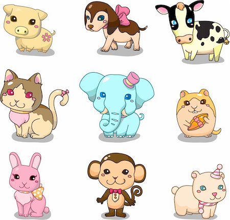 simsearch:400-04386245,k - cartoon animal icon Stockbilder - Microstock & Abonnement, Bildnummer: 400-04338305