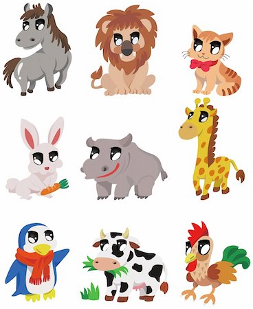 cartoon animal icon Stock Photo - Budget Royalty-Free & Subscription, Code: 400-04338309