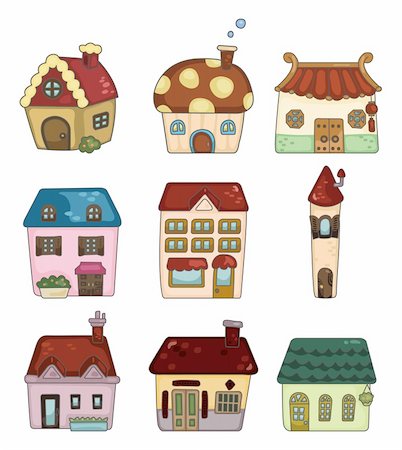 cartoon house icon Stock Photo - Budget Royalty-Free & Subscription, Code: 400-04338315