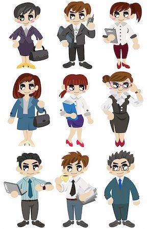 cartoon office worker icon Stock Photo - Budget Royalty-Free & Subscription, Code: 400-04338310