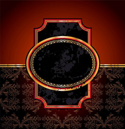 elegant brown borders - 2011 New Year Royal Dinner Invitation Background for Stylish Flyers Stock Photo - Budget Royalty-Free & Subscription, Code: 400-04338584