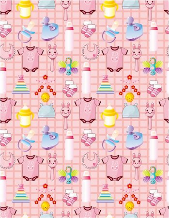 seamless baby thing pattern Stock Photo - Budget Royalty-Free & Subscription, Code: 400-04338693
