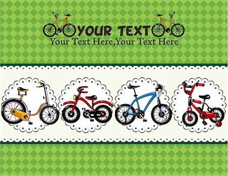 simsearch:400-04338775,k - bicycle card Photographie de stock - Aubaine LD & Abonnement, Code: 400-04338711