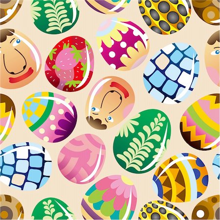 simsearch:400-04335429,k - seamless Easter egg pattern Photographie de stock - Aubaine LD & Abonnement, Code: 400-04338729