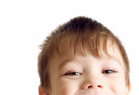 simsearch:400-04383554,k - Close-up portrait of small boy isolated on pure white background Photographie de stock - Aubaine LD & Abonnement, Code: 400-04339003