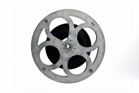 film spiral - Movie film spool; isolated on white ground Stock Photo - Budget Royalty-Free & Subscription, Code: 400-04339029