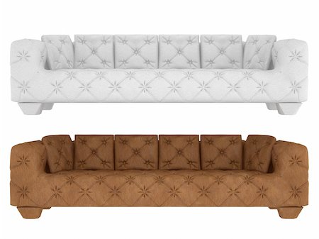 computer visualization Classic Sofa, isolated on a white background Stock Photo - Budget Royalty-Free & Subscription, Code: 400-04339158