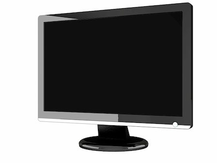 simsearch:400-04786483,k - computer visualization lcd monitor, isolated on a white background Photographie de stock - Aubaine LD & Abonnement, Code: 400-04339174