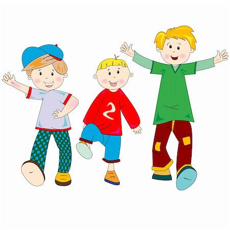 pictures of kids and friends playing at school - happy kids cartoon, vector art illustration; more drawings in my gallery Stock Photo - Budget Royalty-Free & Subscription, Code: 400-04339391