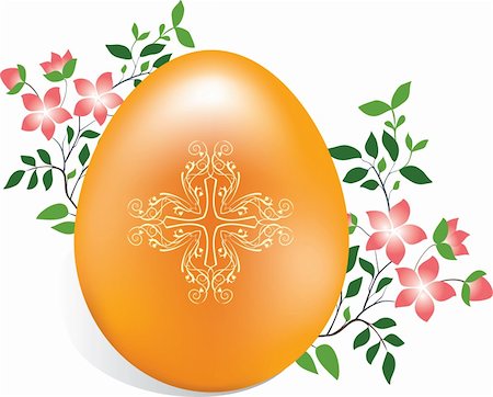 spring grass clipart - Floral  easter egg Stock Photo - Budget Royalty-Free & Subscription, Code: 400-04339410