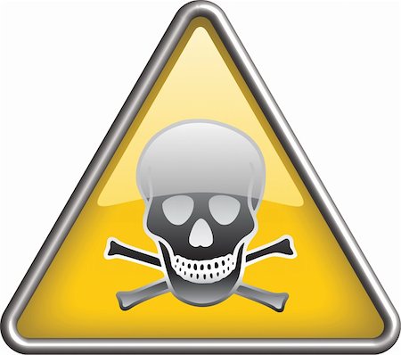 risk of death vector - Toxic symbol / icon in yellow 3D triangle Stock Photo - Budget Royalty-Free & Subscription, Code: 400-04339520
