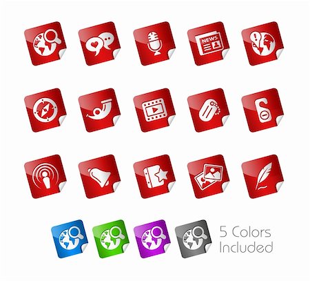 The vector file includes 5 color versions for each icon in different layers. Stock Photo - Budget Royalty-Free & Subscription, Code: 400-04339625