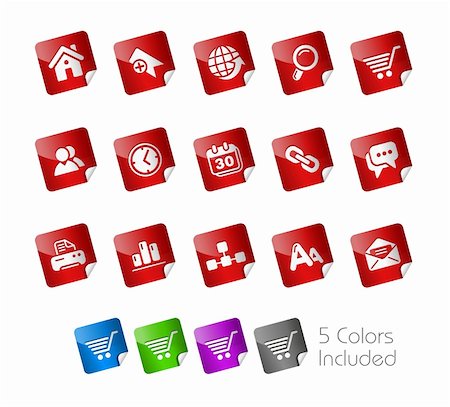 simsearch:400-04339626,k - The vector file includes 5 color versions for each icon in different layers. Foto de stock - Super Valor sin royalties y Suscripción, Código: 400-04339628