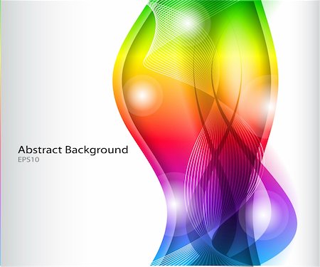 round objects - abstract color neon wave background Photographie de stock - Aubaine LD & Abonnement, Code: 400-04339763