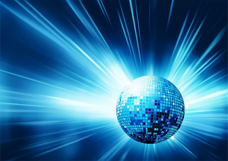 disco color - Vector illustration of blue shiny abstract party design Stock Photo - Budget Royalty-Free & Subscription, Code: 400-04339878