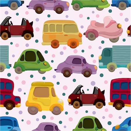 seamless car pattern Stock Photo - Budget Royalty-Free & Subscription, Code: 400-04339885