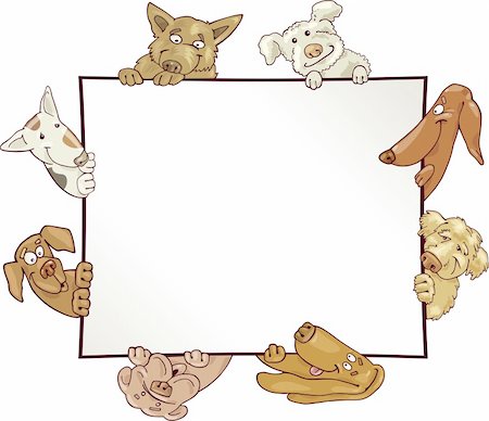 simsearch:400-04330222,k - illustration of empty frame with funny dogs Stock Photo - Budget Royalty-Free & Subscription, Code: 400-04330218