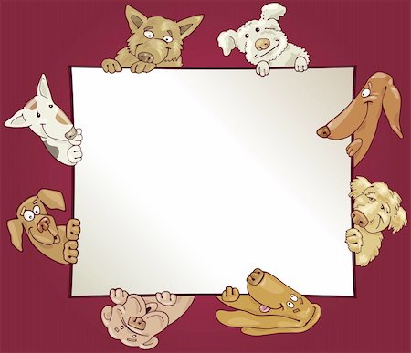 simsearch:400-06356130,k - illustration of empty frame with funny dogs Stockbilder - Microstock & Abonnement, Bildnummer: 400-04330219