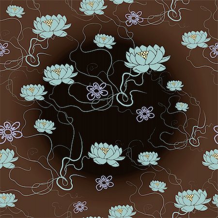 poulayot (artist) - vector file eps8 of seamless waterlilies Stockbilder - Microstock & Abonnement, Bildnummer: 400-04330339