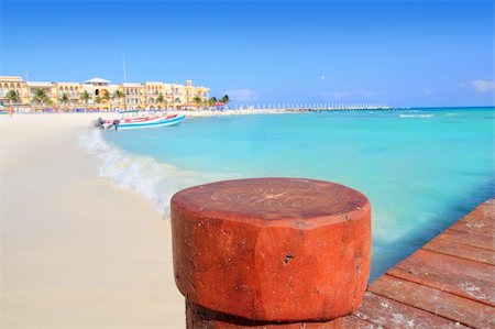 playa del Carmen mexico Mayan Riviera beach boats Caribbean sea Stock Photo - Budget Royalty-Free & Subscription, Code: 400-04330492