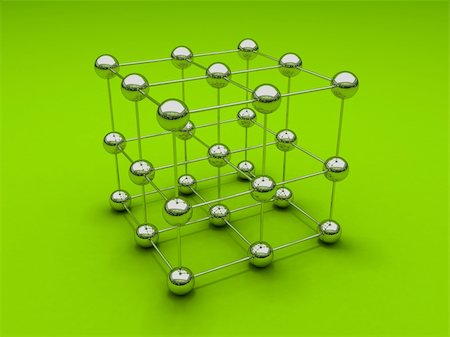 simsearch:400-08257770,k - 3D rendering of a cube formed out of chrome balls Stock Photo - Budget Royalty-Free & Subscription, Code: 400-04330989