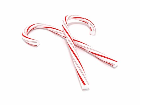 simsearch:400-04271654,k - 3D rendering of a couple of candy canes isolated on white Photographie de stock - Aubaine LD & Abonnement, Code: 400-04330983