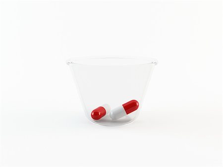 simsearch:400-07897425,k - 3D rendering of couple of pills in a plastic dosage container Photographie de stock - Aubaine LD & Abonnement, Code: 400-04331000