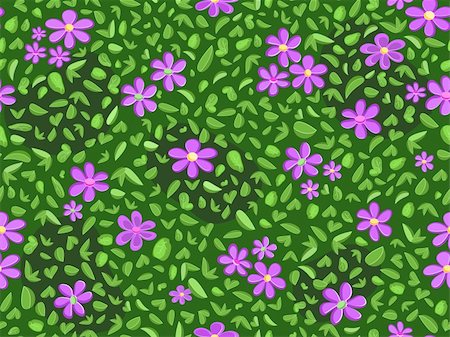 simsearch:695-03380937,k - violet flower and green leaf at seamless pattern background on dark green backdrop Foto de stock - Super Valor sin royalties y Suscripción, Código: 400-04331023