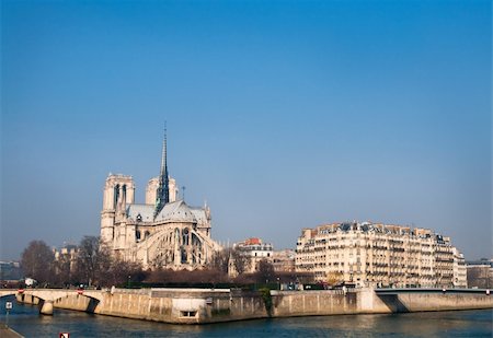 simsearch:400-06083703,k - beautiful view Notre Dame Cathedral in paris france Stock Photo - Budget Royalty-Free & Subscription, Code: 400-04331210