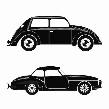 Set car silhouette, vector illustration Stock Photo - Budget Royalty-Free & Subscription, Code: 400-04331418