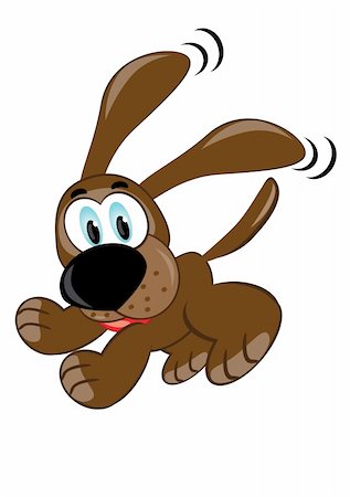 simsearch:400-05246924,k - Cute brown playful puppy. Illustration on white Stock Photo - Budget Royalty-Free & Subscription, Code: 400-04331559