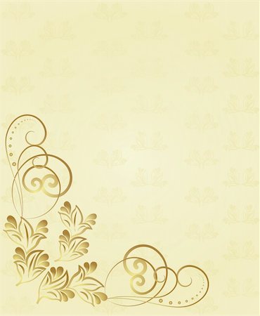 Romantic background with golden curls Foto de stock - Royalty-Free Super Valor e Assinatura, Número: 400-04331688