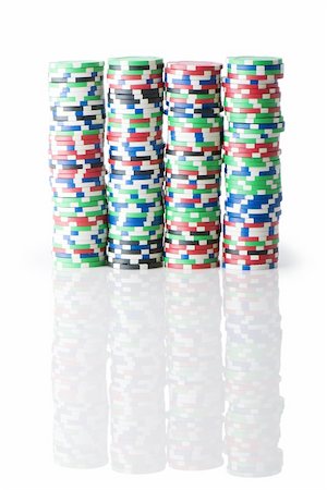 Stack of various casino chips - gambling concept Stock Photo - Budget Royalty-Free & Subscription, Code: 400-04332137