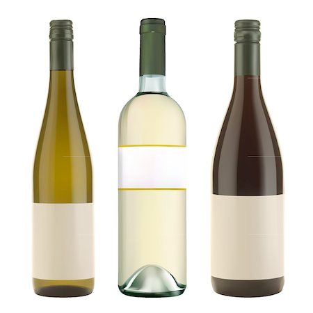 fthes (artist) - vector illustration of three labeled red wine bottles Stockbilder - Microstock & Abonnement, Bildnummer: 400-04332227