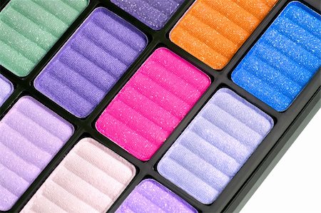 simsearch:400-05273248,k - Part of the colorful palette for makeup closeup Stock Photo - Budget Royalty-Free & Subscription, Code: 400-04332367