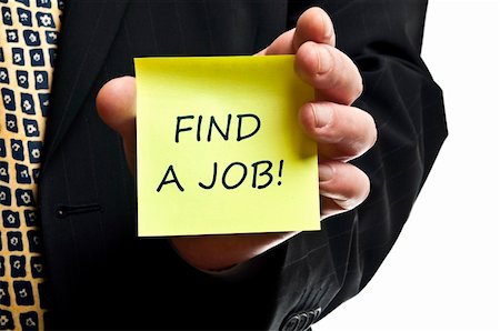 simsearch:400-04835143,k - Find a job post it in business man hand Stock Photo - Budget Royalty-Free & Subscription, Code: 400-04332834