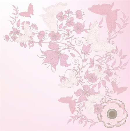 simsearch:400-04406888,k - Decorative light rose floral background Photographie de stock - Aubaine LD & Abonnement, Code: 400-04332854