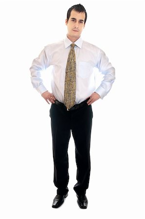 fuzzbones (artist) - Isolated confident young business man Stock Photo - Budget Royalty-Free & Subscription, Code: 400-04332885
