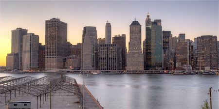 Dramatic Skyline of Manhattan Island in New York CIty Stock Photo - Budget Royalty-Free & Subscription, Code: 400-04332930