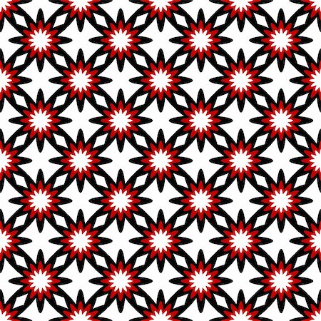 White and black-red seamless floral pattern(vector) Stock Photo - Budget Royalty-Free & Subscription, Code: 400-04333087
